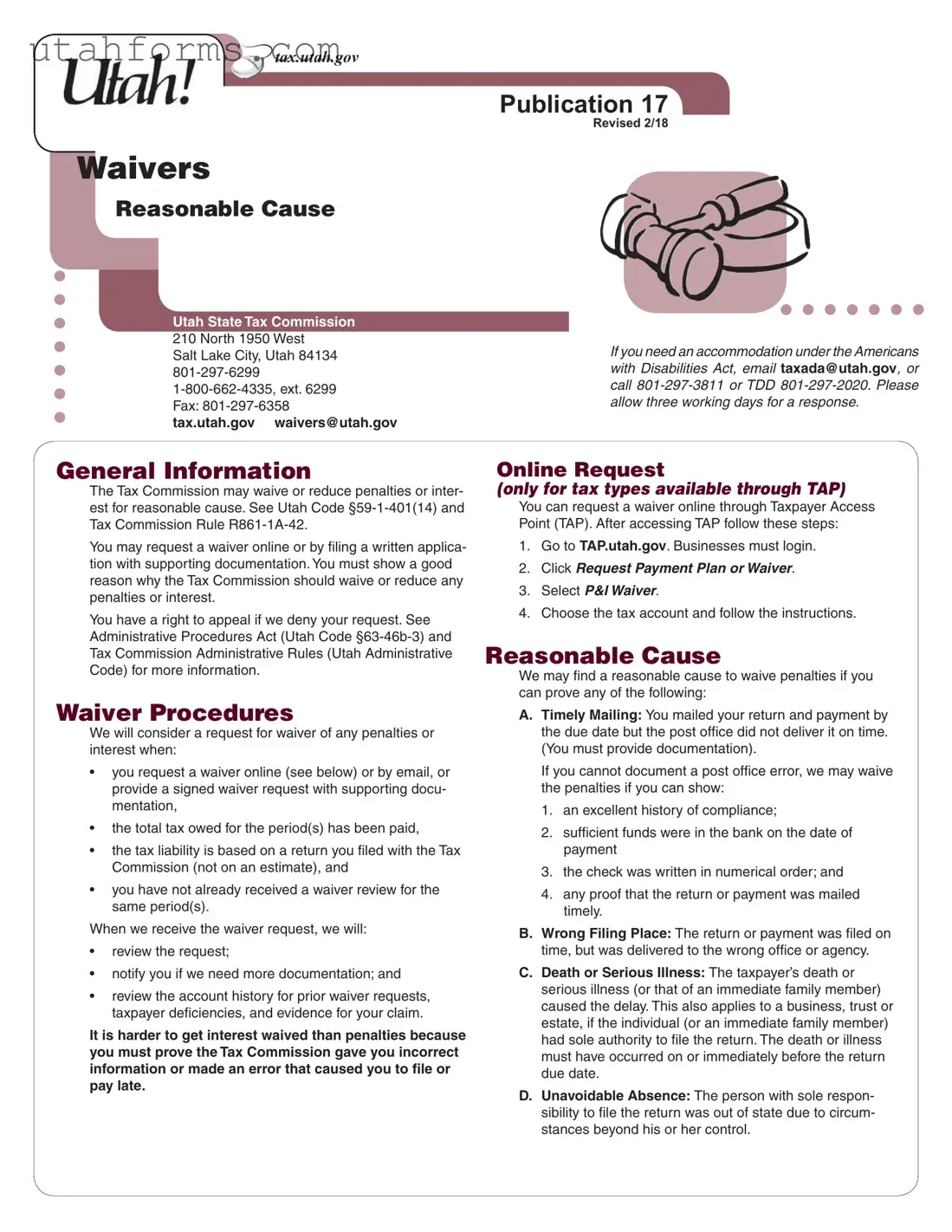 Fill Out Your Phone Number For Utah State Tax Commission Form