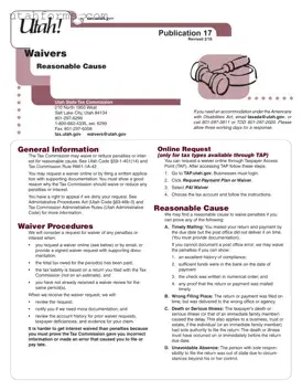 Fill Out Your Phone Number For Utah State Tax Commission Form