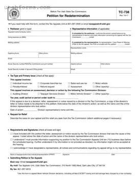 Fill Out Your Tc 738 Utah Form