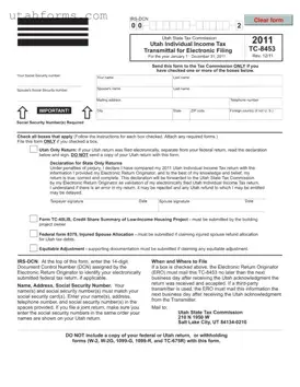 Fill Out Your Tc 8453 Utah Form