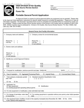 Fill Out Your Utah 15C Form