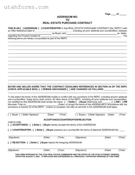 Fill Out Your Utah Real Estate Form