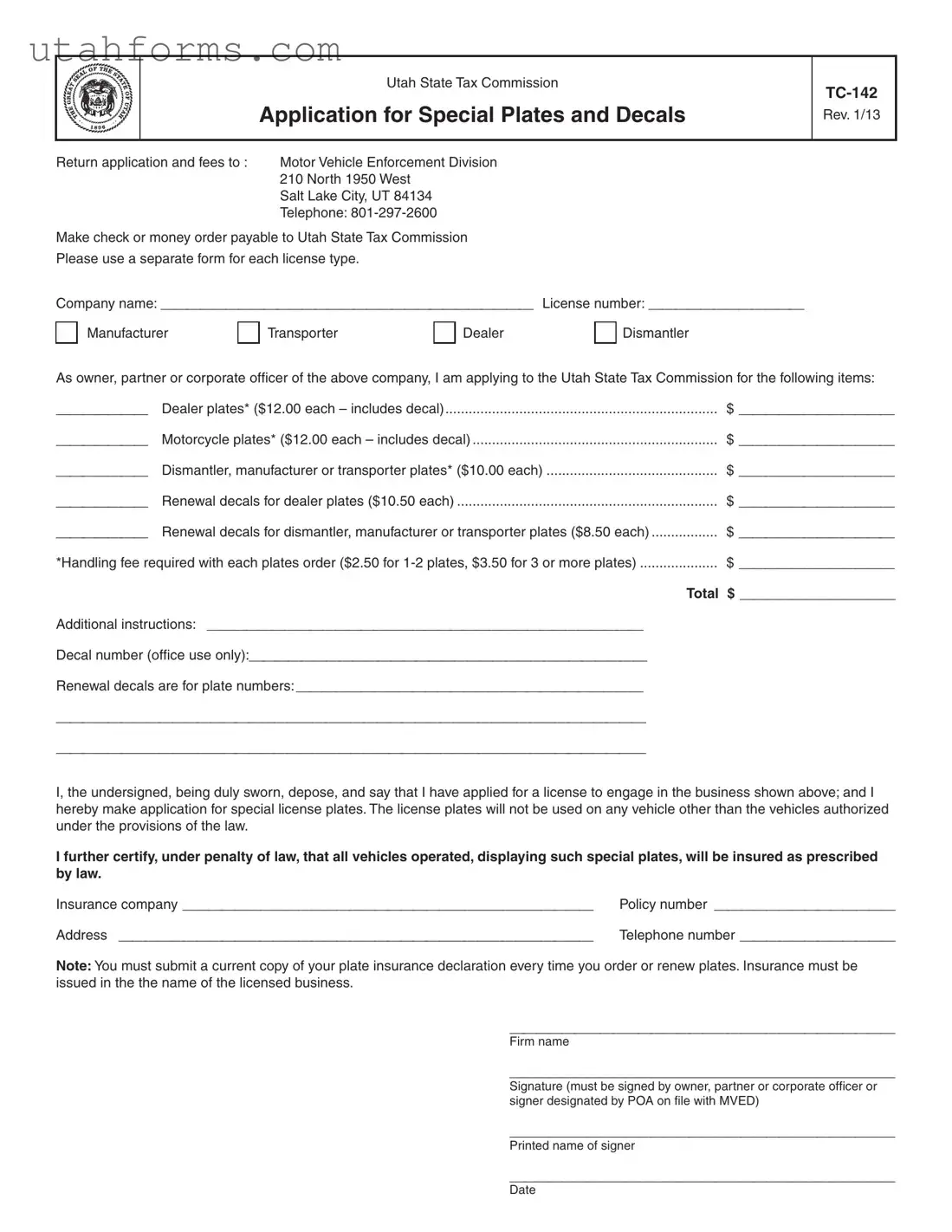 Fill Out Your Utah Tc 142 Form