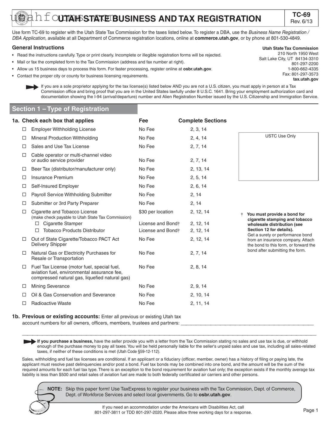 Fill Out Your Utah Tc 69 Form
